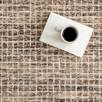 Rugs USA Melrose Handmade, Brown/Ivory, 8', Wool & Cotton Round, Soft and Cozy, High Traffic, Stain Resistant, Easy Clean, Durable Area Rug for Bedroom, Living Room, Dining Space, Den, Foyer, Entryway