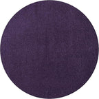 Eyely UES100N-5R Supersoft Haze Solid Low-Pile Indoor Area Rug Casual;Contemporary;Solid;Traditional, Bedroom, Kitchen, Living Room, Easy-Cleaning, Non-Shedding, 5' Round, Purple