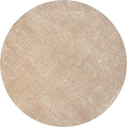 JONATHAN Y Haze Solid Low-Pile Beige 5' Round Indoor Area Rug, Coastal,Bohemian,Minimalist,Classic, Easy-Cleaning for Living Room,Bedroom,Kitchen,Pet Friendly,Non-Shedding (SEU100G-5R)