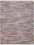 SAFAVIEH Rag Rug Collection Area Rug - 10' x 14', Rust & Multi, Handmade Boho Stripe Cotton, Ideal for High Traffic Areas in Living Room, Bedroom (RAR121E)