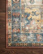 Loloi Skye Collection SKY-11 Rust/Blue 7' x 9' Oval Area Rug