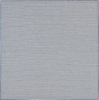 Nourison Home Courtyard Ivory Blue 8' x Square Area Rug - Easy Clean, Non Shedding, Bed Room, Living Room, Dining Room, Kitchen (8' x Square)