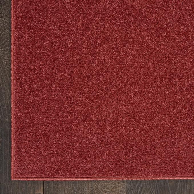 Nourison Home Nourison Essentials Brick Red 4' x 6' Area Rug - Easy Clean, Non Shedding, Bed Room, Living Room, Dining Room, Kitchen (4' x 6')