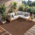 CAMILSON Outdoor Rug 9x12 Modern Area Rugs for Large Indoor and Outdoor Patios and Porches - Waterproof, Washable, Non-Shedding, Easy-to-Clean Outside Carpet (9 x 12, Solid - Gold)