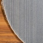 Unique Loom Solid Shag Collection Area Rug (7' 1" Round, Taupe)