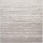 SAFAVIEH Adirondack Collection Area Rug - 7' Square, Light Grey & Grey, Modern Ombre Design, Non Shedding & Easy to Clean, Ideal for Living Room, Bedroom, Office, Dining Space (ADR113C)