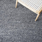 SAFAVIEH Natura Collection Runner Rug - 2'3" x 16', Dark Grey, Handmade Wool Blend, Textured Design, Ideal for Hallway, Bedroom, Foyer (NAT620H)
