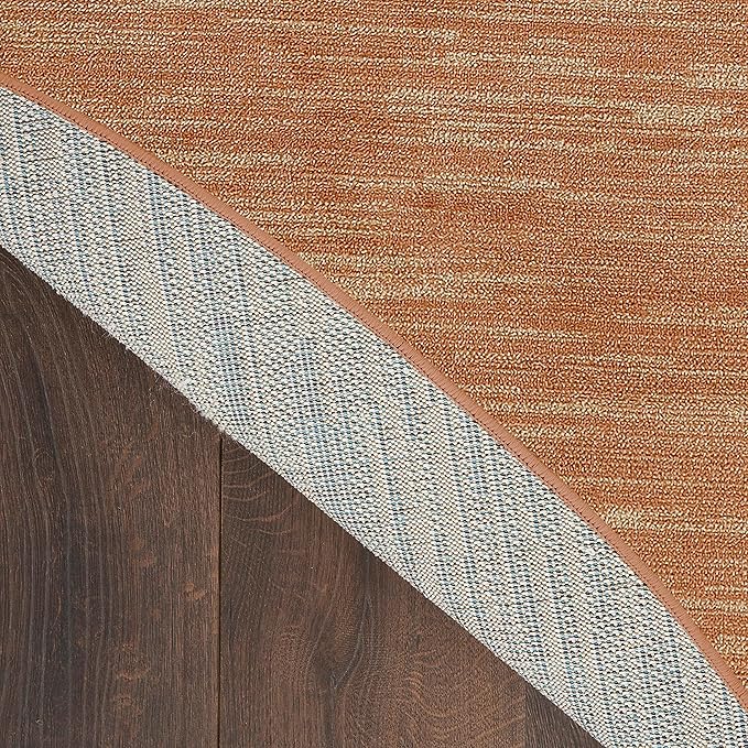 Nourison Home Nourison Essentials Rust 4' x Round Area Rug - Easy Clean, Non Shedding, Bed Room, Living Room, Dining Room, Kitchen (4' x Round)