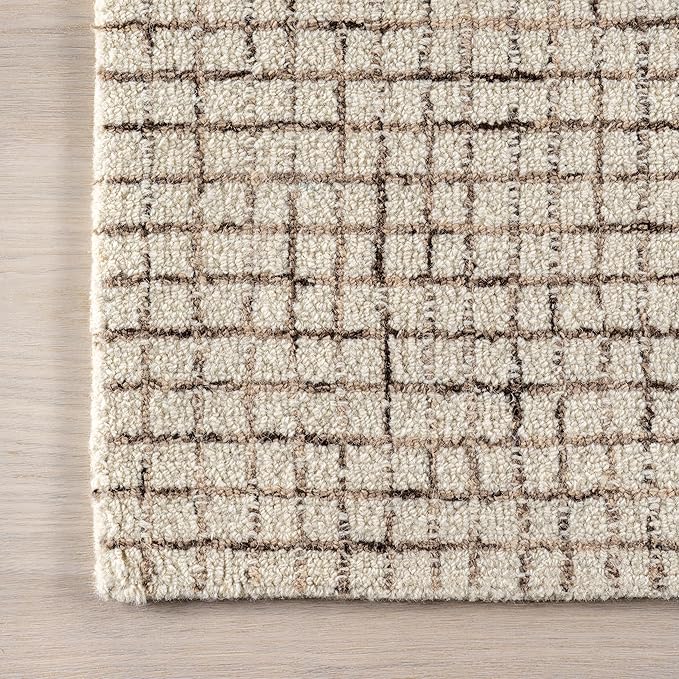 Rugs USA Melrose Cream, 2'6" x 8', Wool & Cotton, Soft and Cozy, High Traffic, Stain Resistant, Easy Clean, Durable Runner for Bedroom, Living Room, Dining Space, Den, Foyer, Entryway