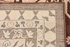 Unique Loom Taftan Collection Border Geometric Tribal Inspired Design Area Rug (6' 0 x 9' 0 Rectangular, Brown/ Tan)