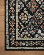 Loloi Rifle Paper Co. Laurel Collection LAU-04 Black/Multi 2'-8" x 10' Runner Rug