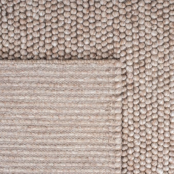 SAFAVIEH Natura Collection Runner Rug - 2'3" x 12', Brown, Handmade Wool Blend, Textured Design, Ideal for Hallway, Bedroom, Foyer (NAT620T)
