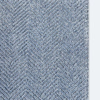 Well Woven Custom Size Hallway & Stair Runner- Harlow Pompeii Light Blue 31 Inches Wide x 35 Feet Long Runner (31" x 35') Runner Rug - Modern Chevron Pattern, Ultra-Soft, Easy-Clean