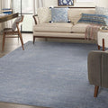 Nourison Home Nourison Essentials Blue Grey 9' x 12' Area Rug - Easy Clean, Non Shedding, Bed Room, Living Room, Dining Room, Kitchen (9' x 12')