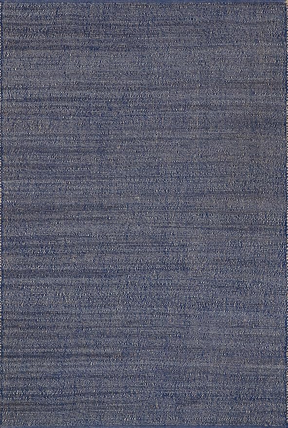 nuLOOM 2x3 Elfriede Jute & Cotton Hand Woven Area Rug, Blue, Solid Rustic Farmhouse Style, Weaved Design, Natural Fiber, For Bedroom, Living Room, Dining Room, Hallway, Office, Entryway