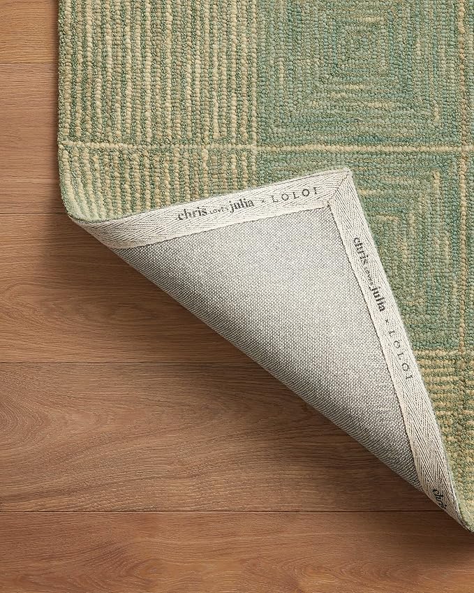 Loloi Chris Loves Julia Francis Collection FRA-02 Green/Natural 5'-0" x 7'-6" Area Rug