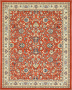 Unique Loom Sialk Hill Collection Area Rug - Washington (7' 10" x 10' Rectangle Terracotta/Cream)