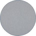 Nourison Home Courtyard Ivory Blue 8' x Round Area Rug - Easy Clean, Non Shedding, Bed Room, Living Room, Dining Room, Kitchen (8' x Round)