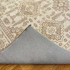 Alfa Rich 4x6 Beige Off White Washable Area Rugs for Living Room Bedroom Kitchen Dining Cotton Rug