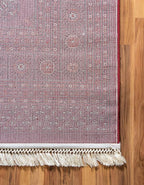 Unique Loom Tekke Collection Over-Dyed Saturated Traditional Torkaman Area Rug, 7 ft x 10 ft, Red/Burgundy