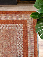 Alfa Rich 3x5 Burnt Orange Washable Area Rugs for Living Room Bedroom Kitchen Cotton Decor Runner