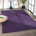 Eyely UES100N-3 Supersoft Haze Solid Low-Pile Indoor Area Rug Casual;Contemporary;Solid;Traditional, Bedroom, Kitchen, Living Room, Easy-Cleaning, Non-Shedding, 3 X 5, Purple