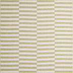 Unique Loom Outdoor Striped Collection Area Rug - Striped (7' 10" Square Green/Ivory)