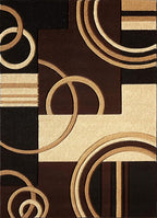 GLORY RUGS Area Rug Modern Soft Hand Carved Contemporary Floor Carpet with Premium Fluffy Texture for Indoor Living Dining Room and Bedroom Area (Brown, 4'x6')