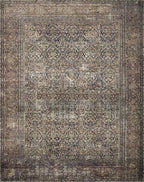 Loloi Amber Lewis Morgan Collection MOG-03 Denim/Multi 5'-0" x 7'-0" 38" Thick Area Rug feat. CloudPile, Neutral, Room Décor, Vintage Inspired, Livingroom, Bedroom, Dining Area