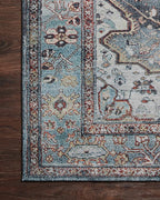 Loloi Margot Collection MAT-05 Ocean/Brick 2'-3" x 3'-9" Accent Rug feat. CloudPile, No-Shed Easy Clean Large Patterned Area Rug for Living Room, Bedroom, Dining Area