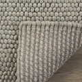 SAFAVIEH Natura Collection Accent Rug - 2' x 3', Silver, Handmade Wool Blend, Textured Design, Ideal for Hallway, Bedroom, Foyer (NAT620C)