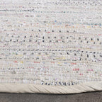 SAFAVIEH Rag Rug Collection 7' Round Ivory/Multi RAR121G Handmade Boho Stripe Cotton Area Rug