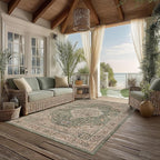 Area Rug Non Slip Machine Washable Ultra Soft Living Room/Bedroom/Kitchen/Outdoor/Classroom Celadon, 5'×7'