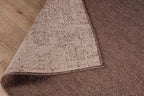 CAMILSON Easy Jute Round Rug 4ft Indoor Outdoor Brown Color Fiber Area Rugs for Living Room Patio and Kitchen Rug, Solid Boho Woven Design Easy-Cleaning Washable Outside Carpet Alfombras (4 Round)
