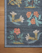 Loloi Rifle Paper Co. Rosa Collection RSA-03 Navy 3'-9" x 5'-6" Accent Rug