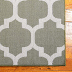 Rugs.com Lattice Collection Rug – 9' x 12' Dark Green Medium Rug Perfect for Living Rooms, Large Dining Rooms, Open Floorplans