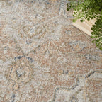 Nourison Home Astra Machine Washable Beige 6'7" x 9' Area Rug - Easy Clean, Non Shedding, Bed Room, Living Room, Dining Room, Kitchen (7' x 9')