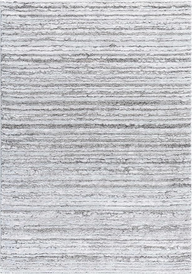 Mark&Day Area Rugs, 5x7 Mariette Global Medium Gray Area Rug, Silver Grey Carpet for Living Room, Bedroom or Kitchen (5'3" x 7')