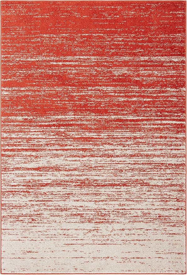 SAFAVIEH Adirondack Collection Area Rug - 5'5" x 7'7", Orange & Grey, Modern Ombre Design, Non Shedding & Easy to Clean, Ideal for Living Room, Bedroom, Office, Dining Space (ADR113P)