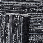 SAFAVIEH Rag Rug, Collection Area Rug - 4' Square, Black, Handmade Boho Stripe Cotton, Ideal for High Traffic Areas in Living Room, Bedroom (RAR121Z)