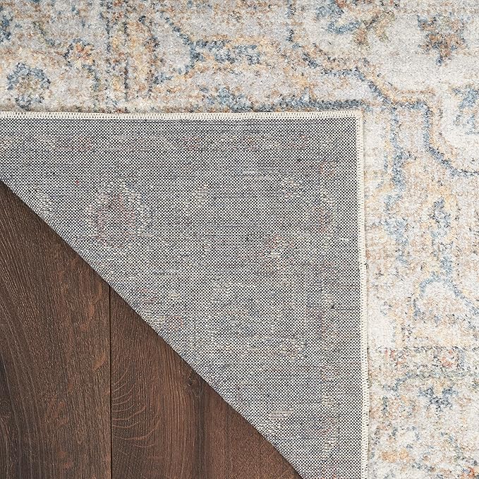 Nourison Home Astra Machine Washable Grey Multicolor 2'2" x 12' Area Rug - Easy Clean, Non Shedding, Bed Room, Living Room, Dining Room, Kitchen (12' Runner)