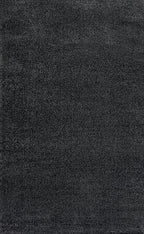 Eyely UES100I-9 Supersoft Haze Solid Low-Pile Indoor Area Rug Casual;Contemporary;Solid;Traditional, Bedroom, Kitchen, Living Room, Easy-Cleaning, Non-Shedding, 9 X 12, Black