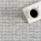 Rugs USA Melrose Light Blue/Ivory, 2'6" x 8', Handmade, Wool & Cotton, Soft and Cozy, High Traffic, Stain Resistant, Easy Clean, Durable Area Rug for Bedroom, Living Room, Dining Space, Den, Entryway