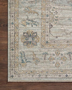 Loloi Magnolia Home by Joanna Gaines Millie Collection MIE-02 Sky/Gold 2'-7" x 10'-0", .25" Pile Height, Runner Rug