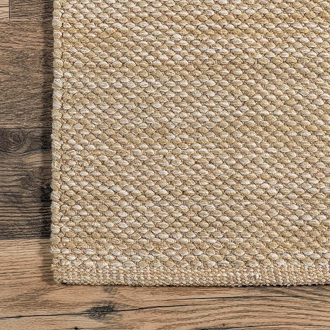 nuLOOM Alessi Solid Farmhouse Cotton Area Rug, 3x5, Beige