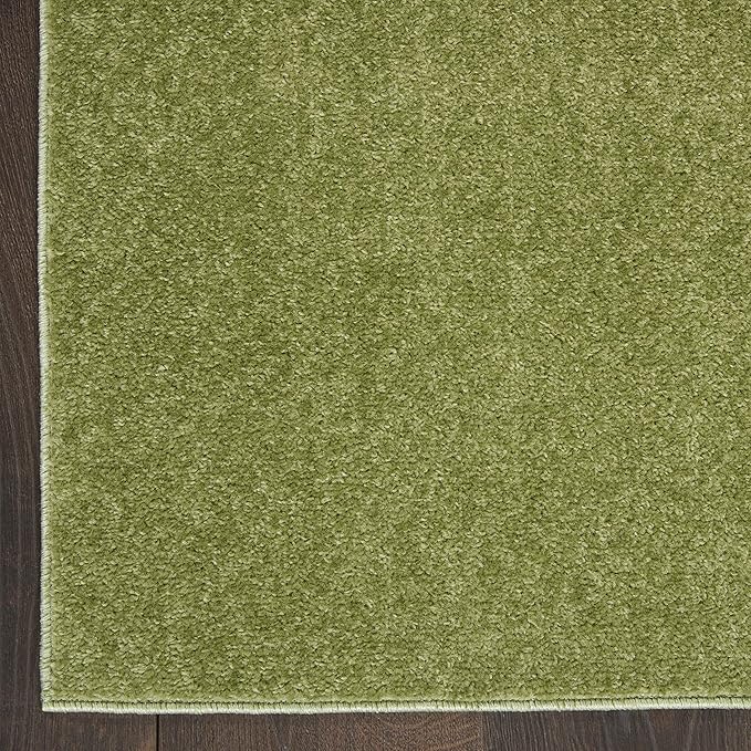 Nourison Home Nourison Essentials Green 7' x Square Area Rug - Easy Clean, Non Shedding, Bed Room, Living Room, Dining Room, Kitchen (7' x Square)