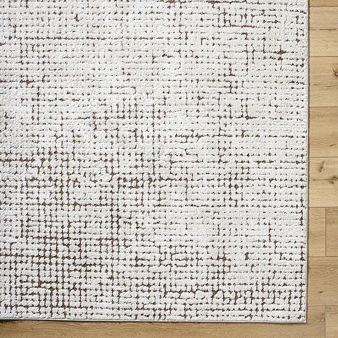 Livabliss x Our PNW Home Cascade Minimalist Area Rug, 5'3" x 7', Brown