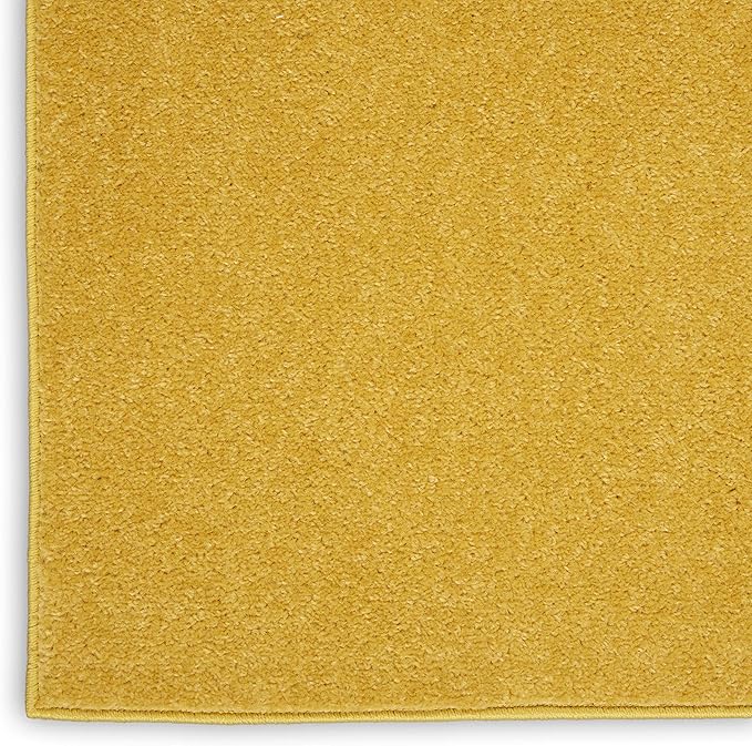 Nourison Home Nourison Essentials Yellow 7' x Square Area Rug - Easy Clean, Non Shedding, Bed Room, Living Room, Dining Room, Kitchen (7' x Square)