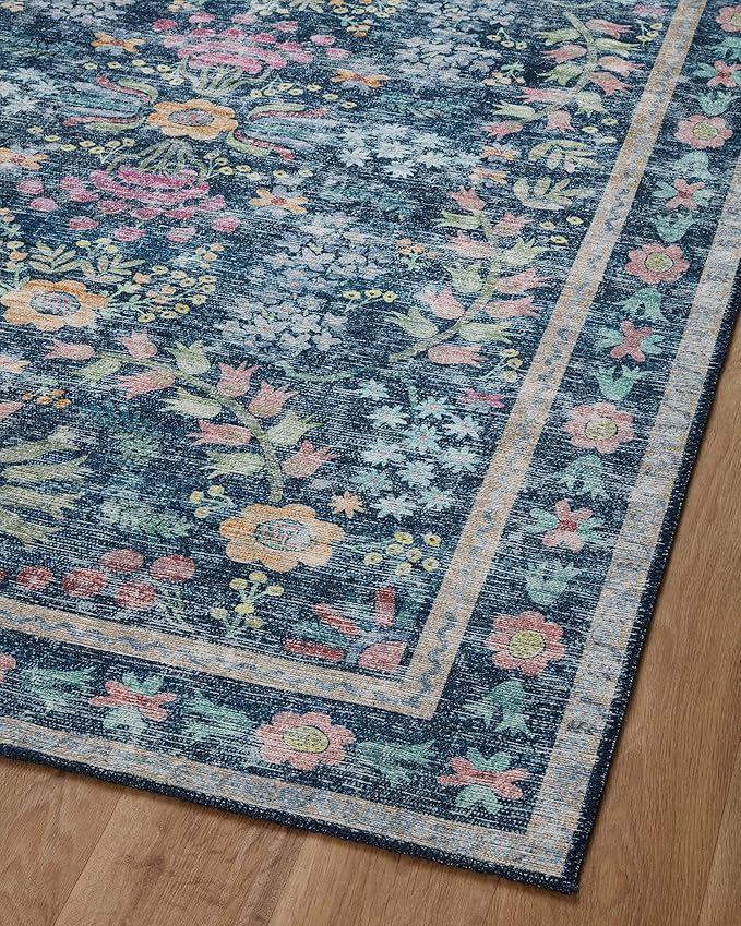 Loloi Rifle Paper Co. Maison Collection MAO-06 Blue/Multi 2'-3" x 3'-9", .19" Pile Height, Accent Rug