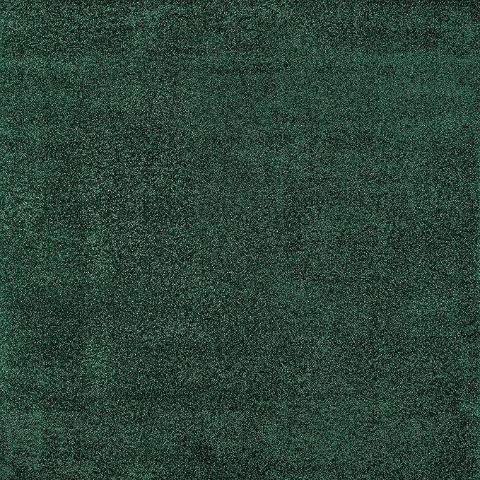 Eyely UES100L-6SQ Supersoft Haze Solid Low-Pile Indoor Area Rug, Coastal, Bohemian, Minimalist, Classic, Casual for Bedroom,Kitchen,Living Room,Non Shedding,Easy-Washing, Green, 6' Square
